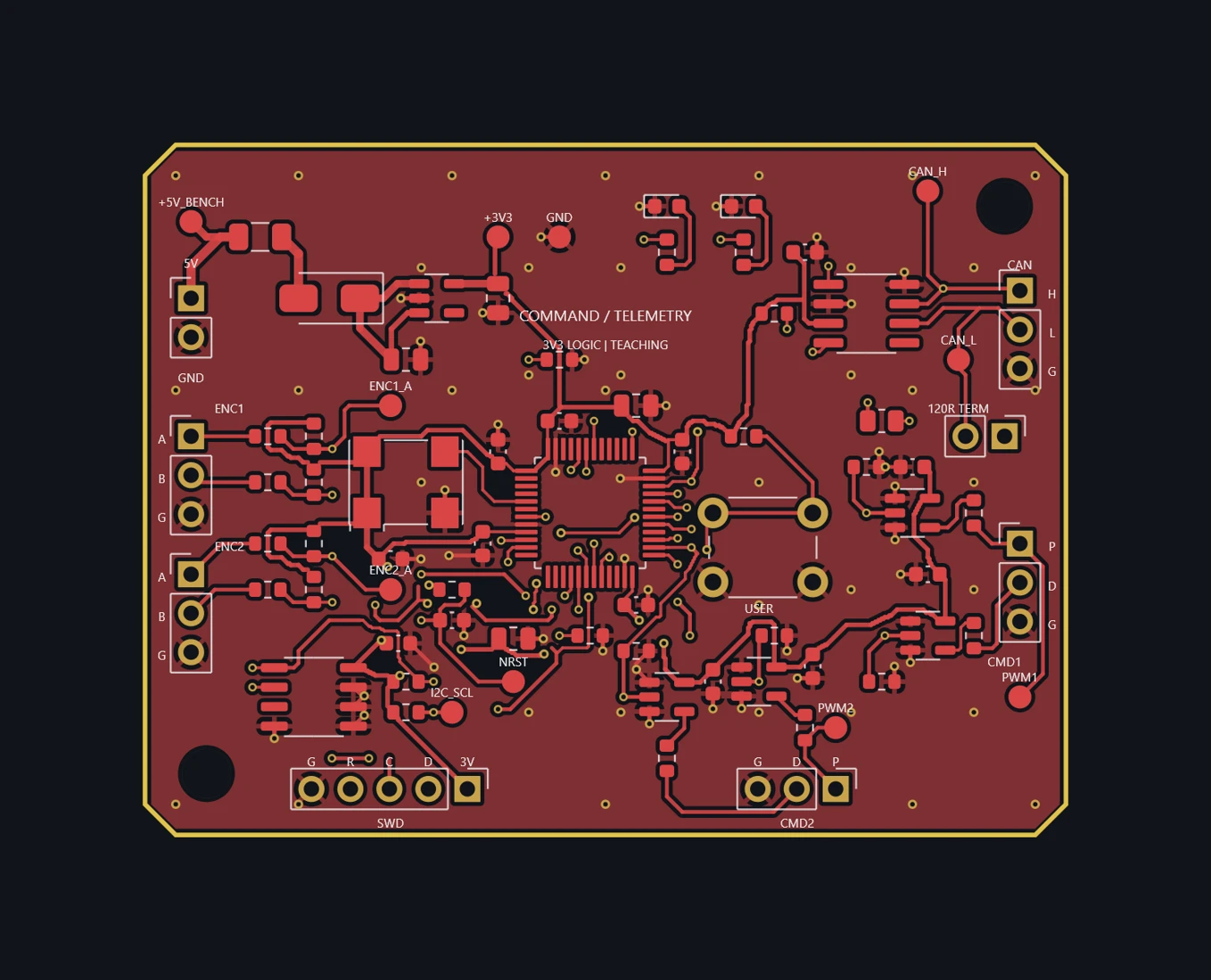 Actuator command board, archived routed top copper