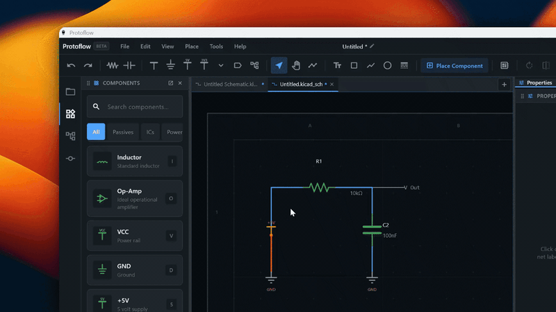 Saving a ProtoFlow schematic from the editor